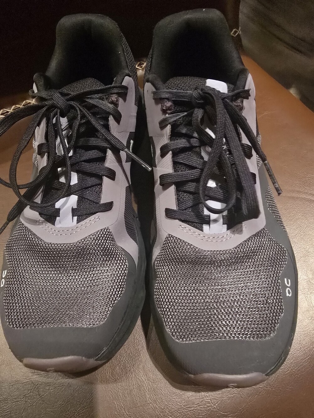 On Cloud Running Womens Athletic Shoes in Black and Purple - Picture 2 of 7